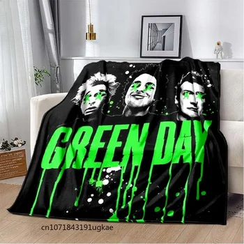 A Green Day Együttes Poszter Takarót,a rock and Roll Zene Takaró,Nappali,hálószoba,otthon,autóban,irodában,kanapé,ágy,Decke,alapanyag