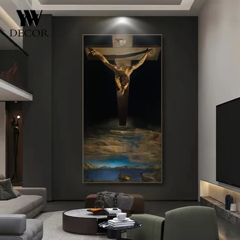 Évjárat Jézus Krisztus szenved A Kereszten Festés Vászon Poszter Nyomtatás Wall Art Kép Cuadros A Szoba Decor