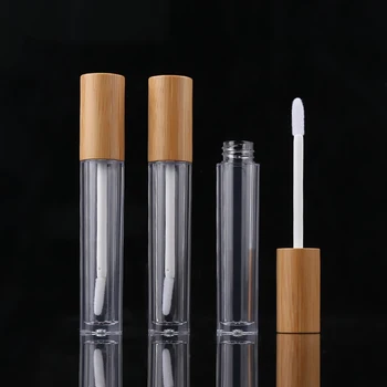 lilipgloss cső üres 5ml /6ml Bambusz lipgloss cső kozmetikai csomagolás ajak balzsam, konténerek