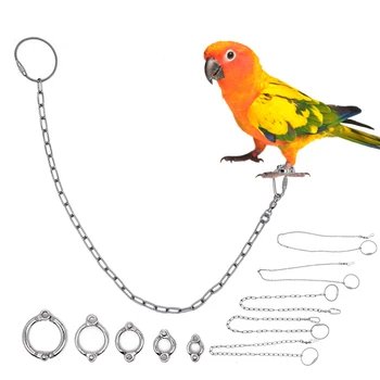 Papagáj Lábát Gyűrű Rozsdamentes Acél Madár Boka Láb Lánc, Gyűrű Anti Falatot Drótkötél Szabadtéri Repülési Képzés Tartozékok Galamb Kínálat