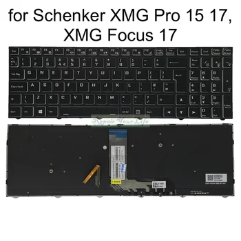 NEKÜNK egyesült KIRÁLYSÁG orosz Háttérvilágítású Billentyűzet Schenker XMG Pro 15 PC50HS-D, XMG PRO 15-M19, Pro 17-E21 PB71RD-G, XMG Fókusz 17 M22 NP70HK