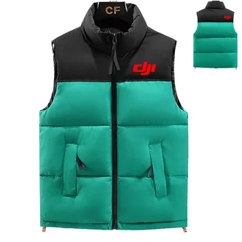 Szín kontraszt design férfi kabát DJI pilóta nyomtatás high-end Divat férfi kabát Sűrűsödik hip-hop férfi kabát