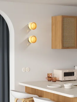 Hullámos egyszerű luxus fali lámpa az antik üveg tervező háttér fal tornácos folyosón légkör dekoratív lámpa