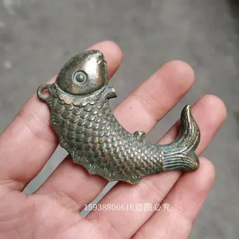 Antik régi bronz gyűjtemény antik antik bronz hal Feng Shui medál régi áruk régi.