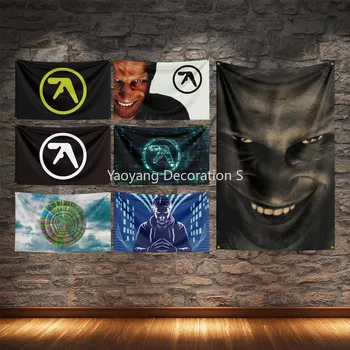 Aphex Twin Zászló Poliészter Digitális Nyomtatás Zene Zászló Dekoráció