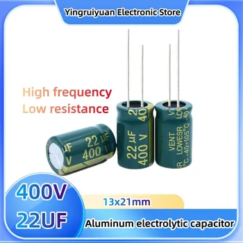 20db 400V22UF alumínium elektrolit kondenzátor Magas frekvenciájú, alacsony ellenállás 13x21mm