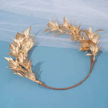 Új Divattervező Haj Tartozékok Csemege Golden Leaf Menyasszony Haját Zenekarok Nők