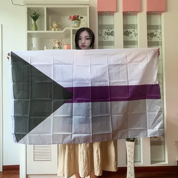 LMBT zászló 90x150cm magas minőségű poliészter LGBTQIA Ace Közösségi Demi Asexuality aszexuális büszkeség demisexual szivárvány Zászló zászló