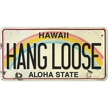 Új Vintage Hawaii Rendszám - Autó, Jármű Rendszámát, Szuvenír hüvelyk Rendszám