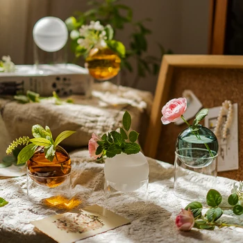 Dupla Üveg Váza Kreatív Keret Asztali Terrárium Art Terem Lakberendezés Hidrokultúrás Növény Aromaterápiás Üveg Esküvői Dekoráció