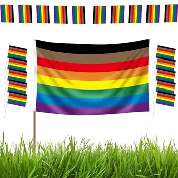Szivárvány Pride Flag Philadelphia A Meleg Felvonulás Zászlók Udvaron Jel Ünnep Meleg Party Kellékek A Meleg Felvonulások Felek Témájú