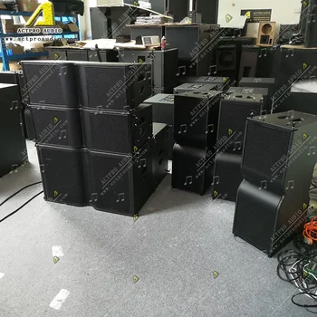 KR210 barna nyír rétegelt lemez üres doboz, 10 hüvelykes line array audio hangrendszer neodímium hangszórók szakmai színpadon audio berendezések
