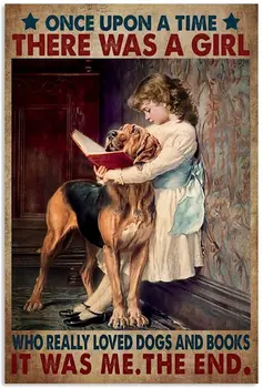 Egyszer volt, Hol nem Volt Egy Lány, Aki Nagyon szereti a Kutyákat, s a Könyvek A Fém Adóazonosító Jel Beltéri Kültéri Haza, Bár a Kávé Konyha