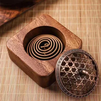 Tömör fa háztartási füstölő beltéri creative Zen nyugtató kis díszek