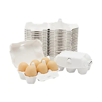 40 Darab Papír tojástartók a Csirke Tojás Cellulóz Rost Jogosultja Tömeges Tartja 6 Szám Farm Tojás Piaci Utazás