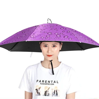 Kreatív Nincs kilincs esernyő állítható kalap szabadtéri ugyan az együttes zenéjére design halászati nap eső menedéket felszerelés felnőtt gyerek esernyő