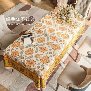 Fény luxus téglalap alakú asztal ruhával 2023 új pamut, vászon táblázat mutatja, Xidu Ruila 858|