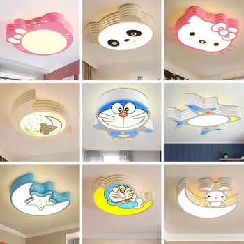 Gyerekszoba Dekoráció Lámpa, LED-es Mennyezeti Lámpa Rajzfilm Aranyos Állat Szabályozható Gyerek Mennyezeti Lámpa Hálószoba
