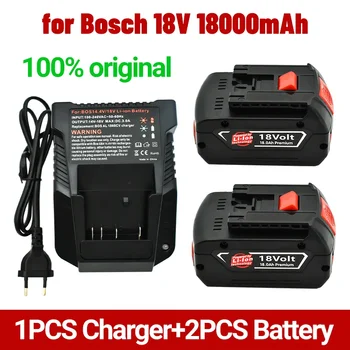 ÚJ 18V Akkumulátor 18.0 Ah Bosch Elektromos Fúró 18V Újratölthető Li-ion Akkumulátor BAT609, BAT609G, BAT618, BAT618G, BAT614+Töltő