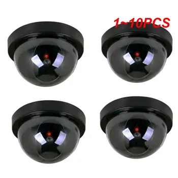 1~10DB Szimuláció Kamera Hamis Dome Kamera, CCTV Biztonsági Kamera Beltéri Villogó Piros Bábu LED Hamis Felügyelet