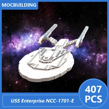 A USS Enterprise NCC-1701-E 1:1640 Modell Moc építőkövei Tér Oktatási Diy Össze Tégla Kijelző Játékok, Ajándékok 407PCS