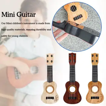 Mini Gitár Hangszer Szimuláció Ukri Mini Négy húr játszható Korán Megtanulják, H1U0