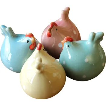 Amerikai lelkipásztori színes szaggatott csirke kerámia dísztárgyak, egyszerű légköri partíció dekorációk, szekrény, dísztárgyak