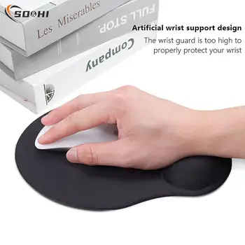 1DB Fekete Egér Pad csuklótámasz Pad Anti-Slip Gaming Mousepad Egerek Mat PC Laptop Billentyűzet Tartozékok