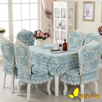Évfolyam Klasszikus Top gyönyörű lila vastag Jacquard terítő szék takaró párna szék fedezze csipke ruhát meghatározott asztalterítő