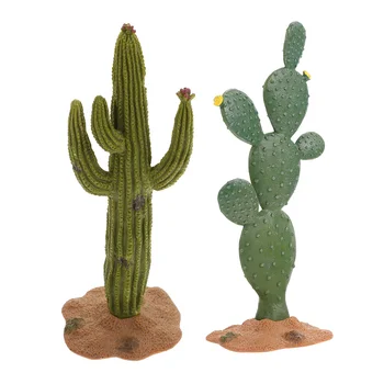 2 Db Dekor Kaktusz Modell Szimulált Díszei Dekoráció Levegő Asztali Kézműves Iroda