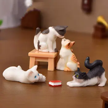 Aranyos Macska Székletében Dísz Gyerekeknek Gyermek Baba Kerti cica Dísz, Ajándék, Dekoráció Játék Miniatűr Figurákat lakberendezés