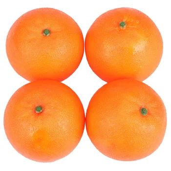 4 Db Puha Műanyag Szimuláció A Narancs Gyümölcs Lakberendezési Bordó