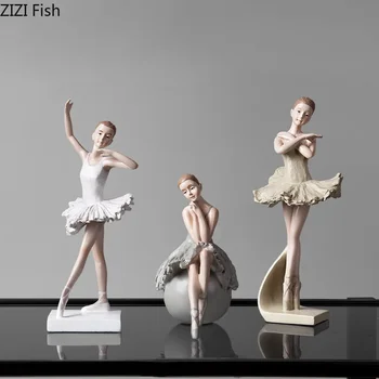Balerina Művész Adatok Szobor Asztal Dekoráció Festett Balett Lányok Gyanta Karakter Szobor Modern Kézműves Szobor Dísztárgy